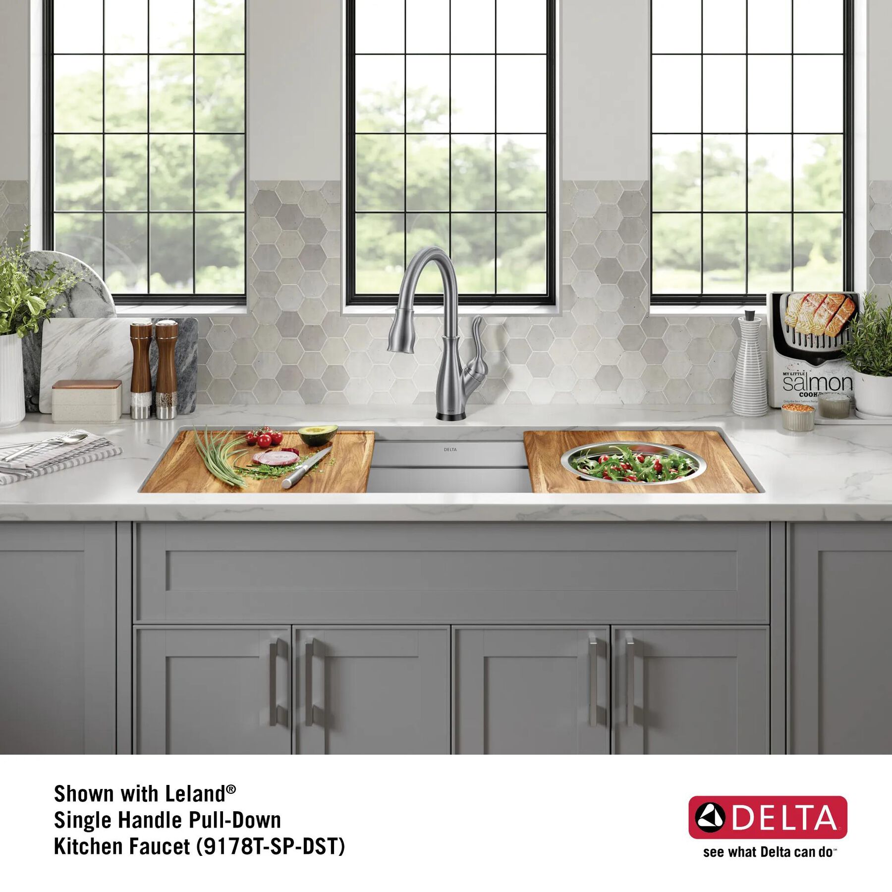 45&rdquo; Workstation Undermount Single Bowl 16 Gauge Stainless Steel Kitchen Sink with 2-Tier&nbsp;WorkFlow&trade; Ledge and Accessories